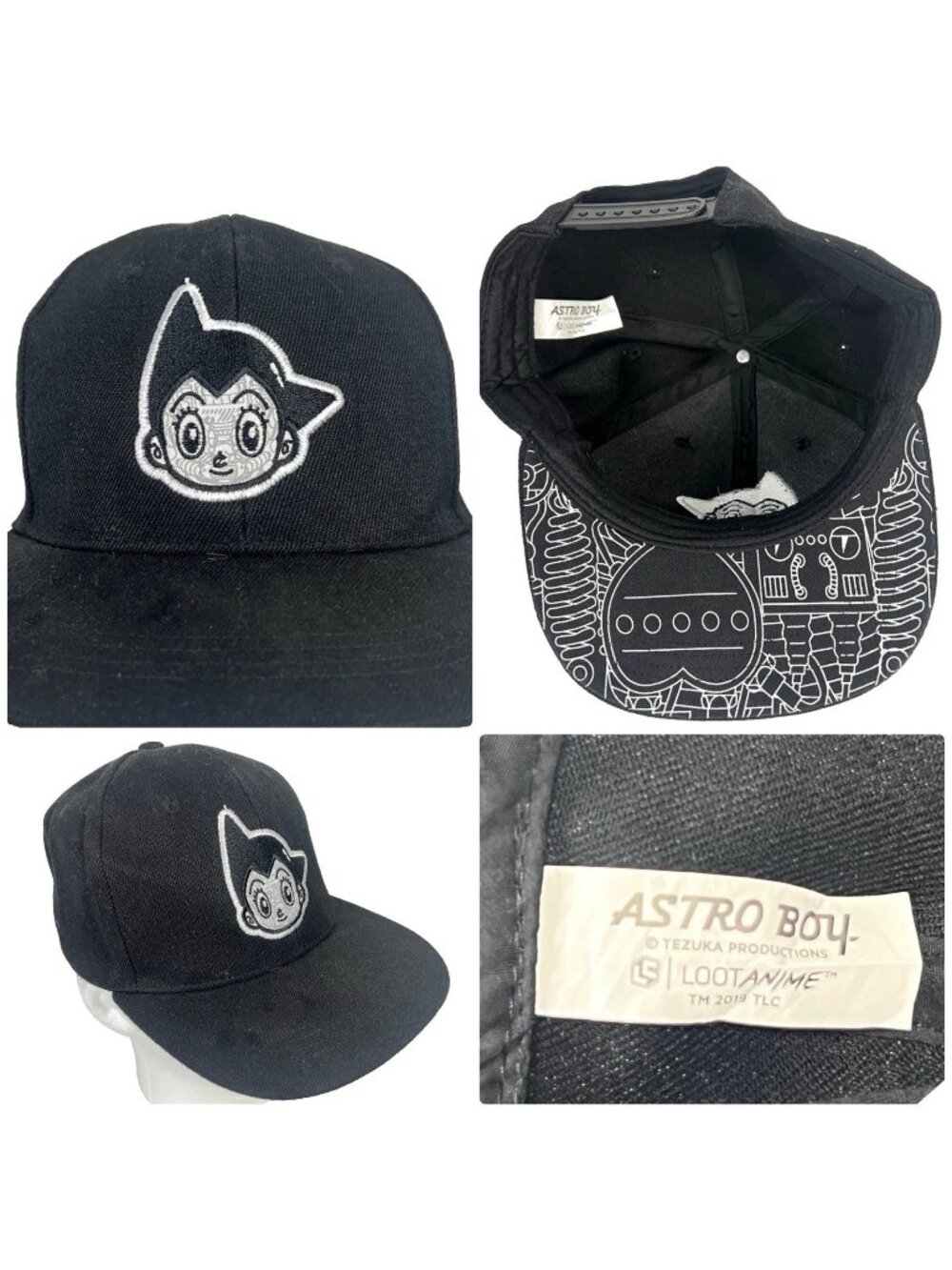 Astro Boy Loot Anime Snapback Baseball Cap Embroidered Tezuka Prod 2019